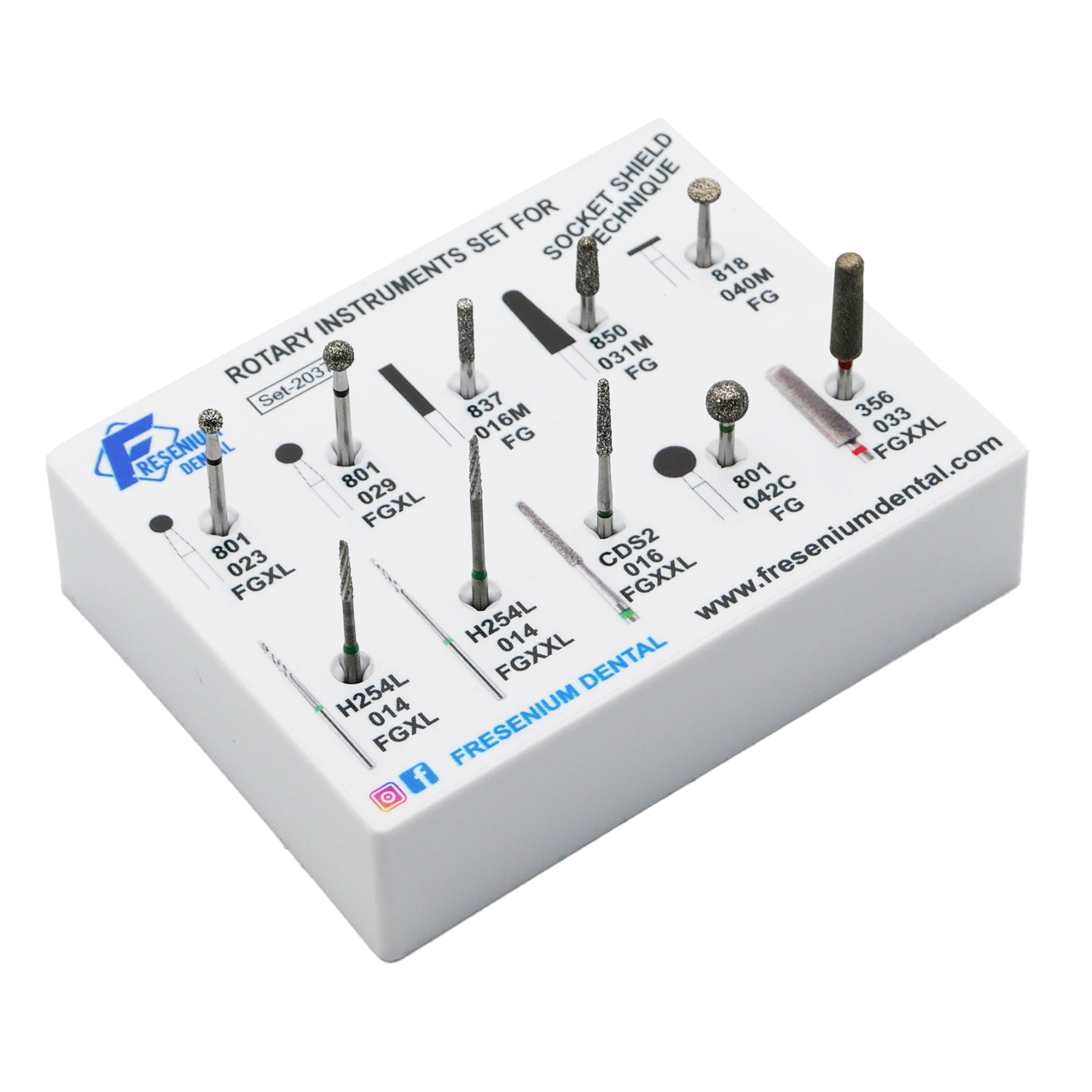 Kit Frese NTI per Socket Shield Technique - SET-2037